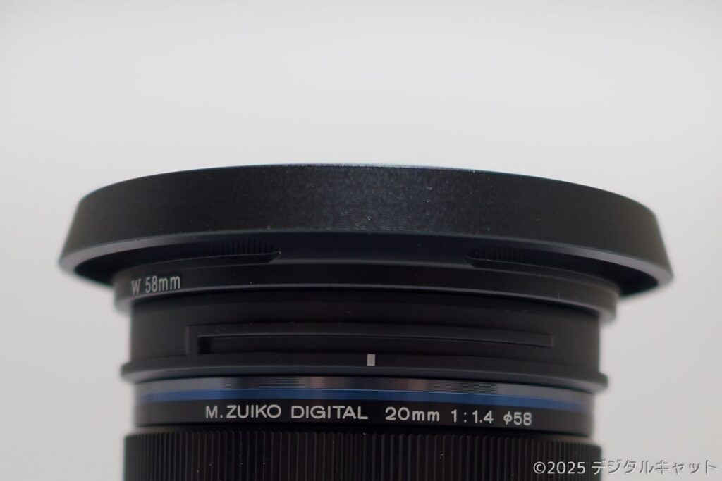 M.ZUIKO DIGITAL ED 20mm F1.4 PRO + F-Foto クラシックレンズフード(ワイドタイプ)