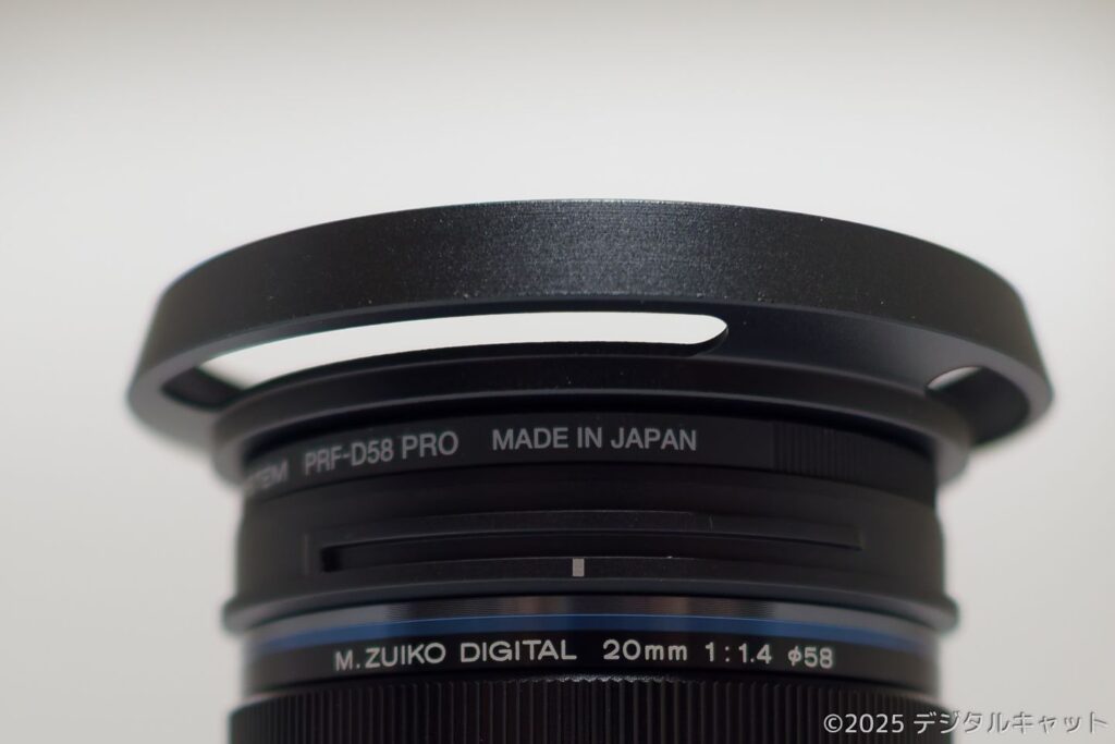 M.ZUIKO DIGITAL ED 20mm F1.4 PRO + F-Foto クラシックレンズフード(ワイドタイプ)