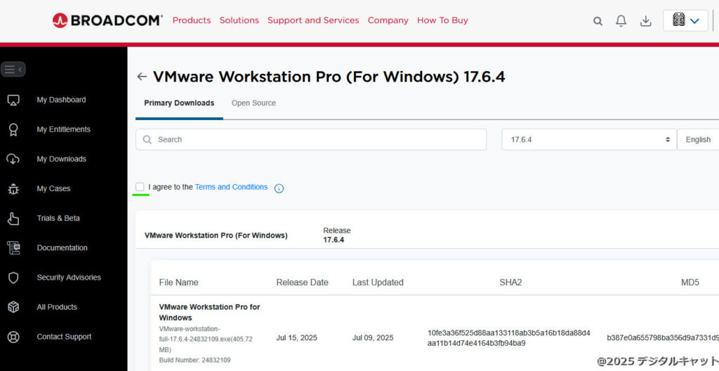 VMware ダウンロード